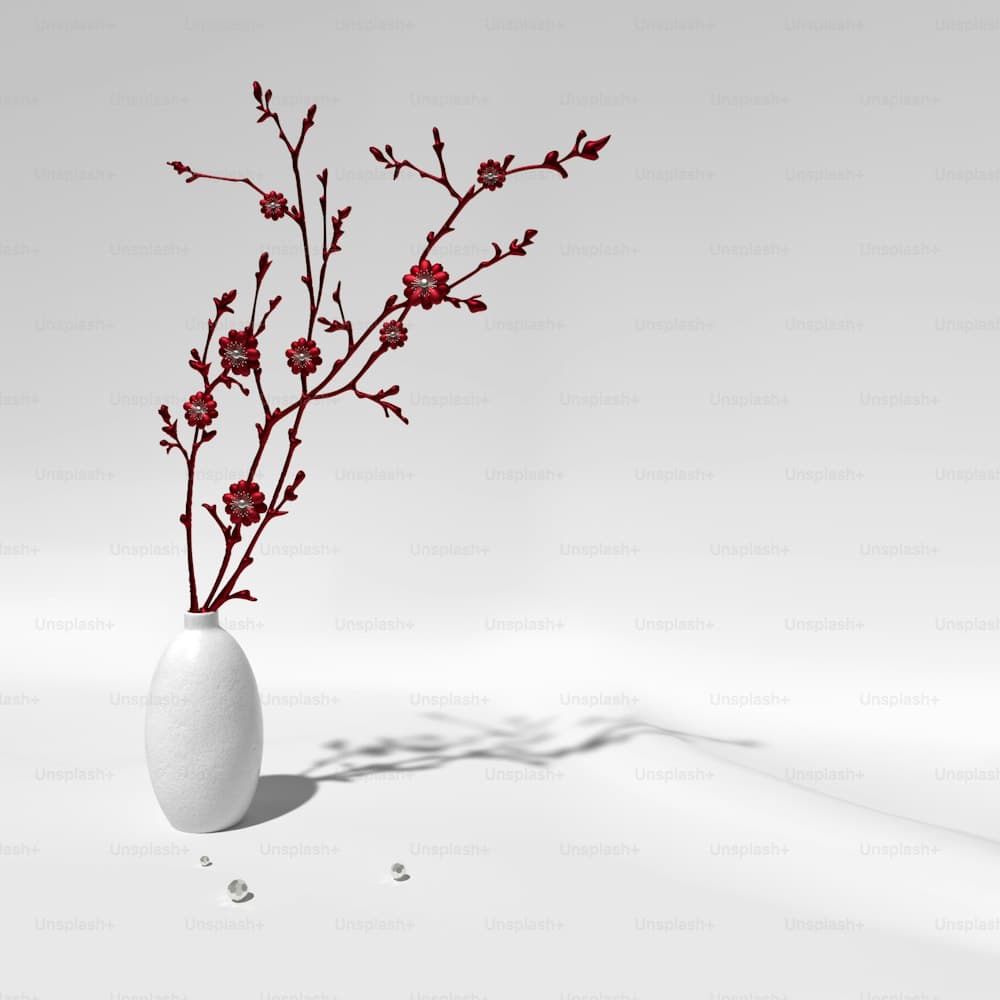 Blossom Branch — 44" paper blossom, wood core