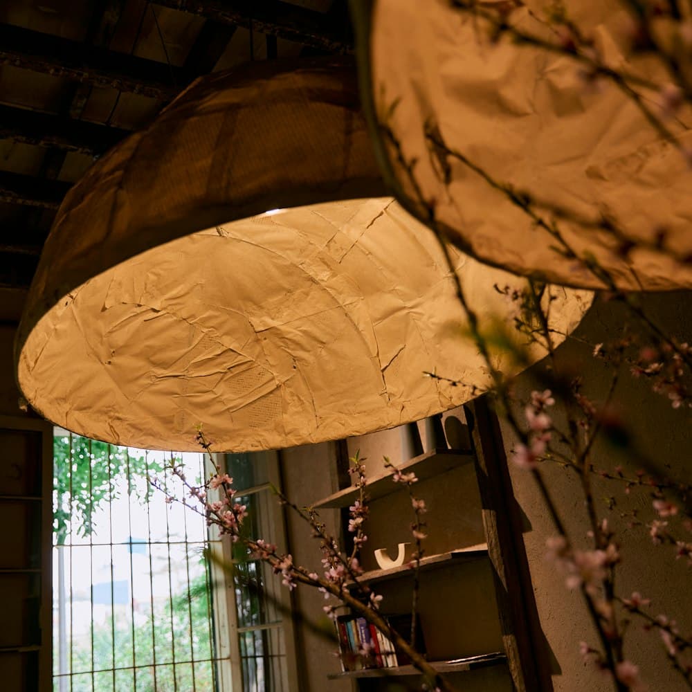 Blossom Branch — 44" paper blossom, wood core